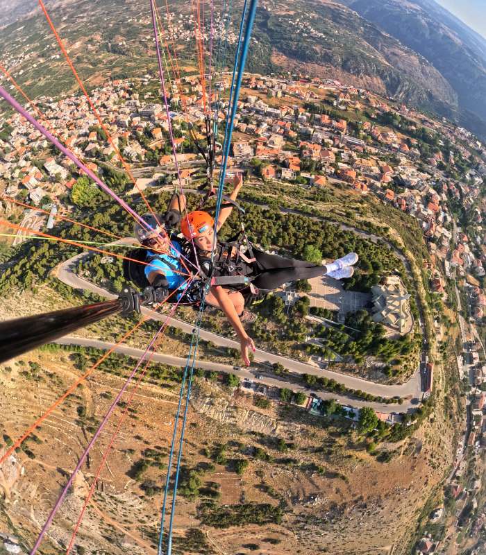 Paragliding over the Lebanese mountains — Jack the Pilot